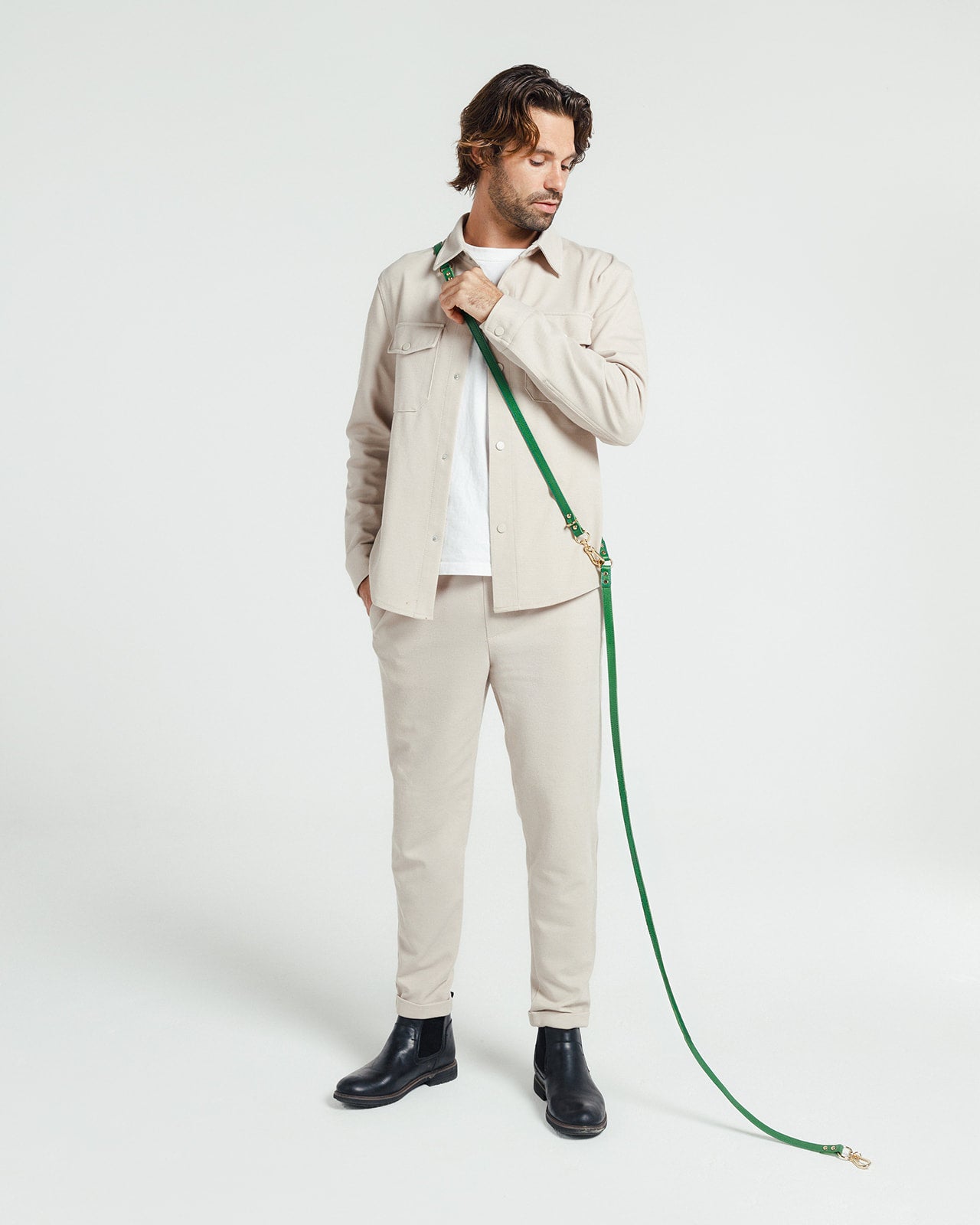 Florence Green Cross Leash