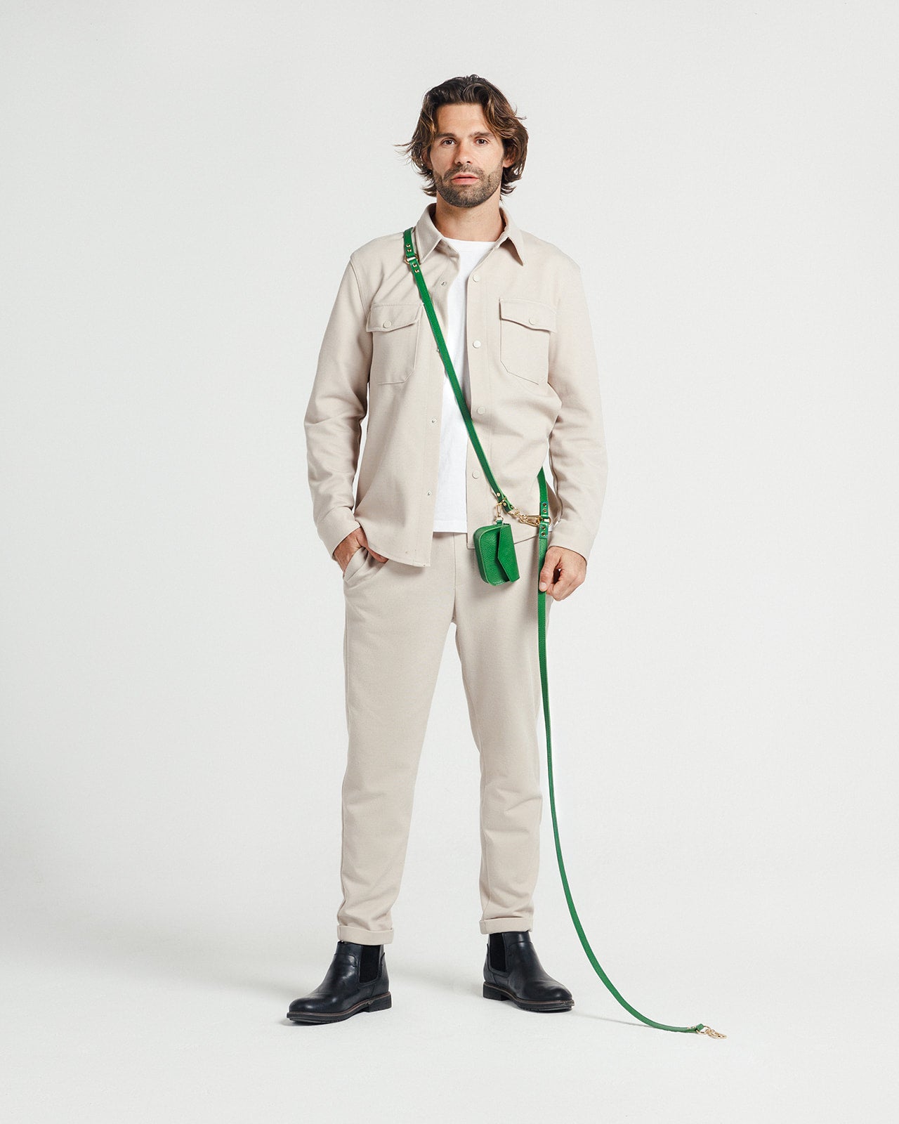 Florence Green Cross Leash